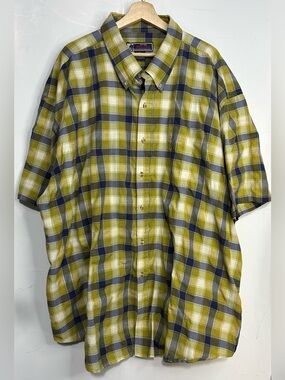 5 for $25🔥Williams Bay Yellow Plaid Button Front Shirt 5X